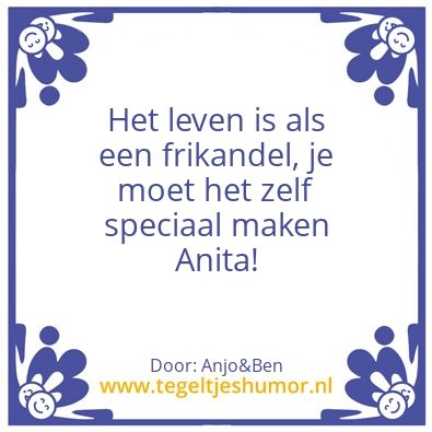 Tegeltje: Anita speciaal