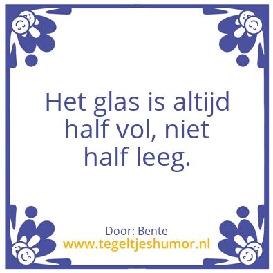Tegeltje: Positiviteit