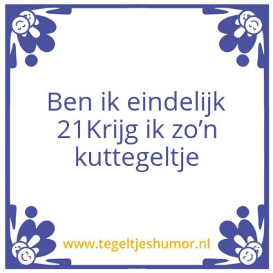 Tegeltje: Ben ik