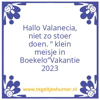 Tegeltje: Hallo