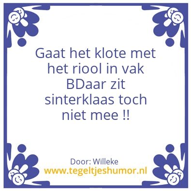 Tegeltje: Sinterklaas