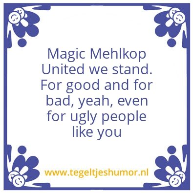 Tegeltje: Mehlkopjes