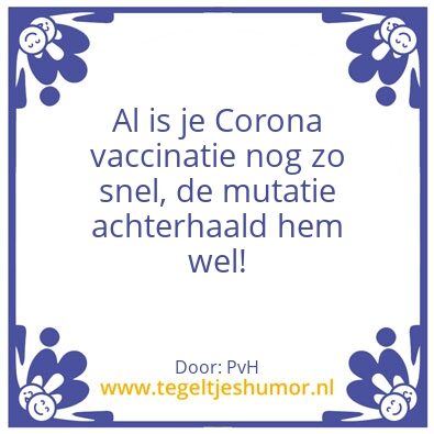Tegeltje: Corona