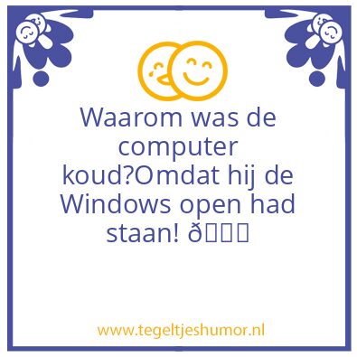 Tegeltje: de humor tegel