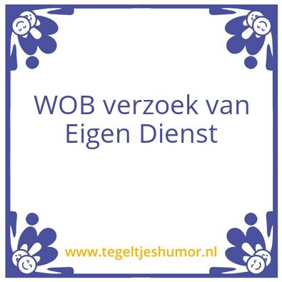 Tegeltje: WOB