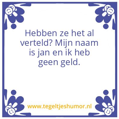 Tegeltje: Jantje 4