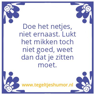 Tegeltje: Toiletwijsheid