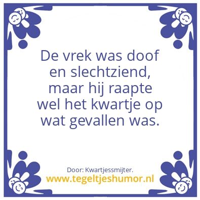 Tegeltje: Het kwartje horen â€¦..