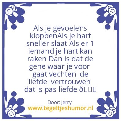 Tegeltje: Love