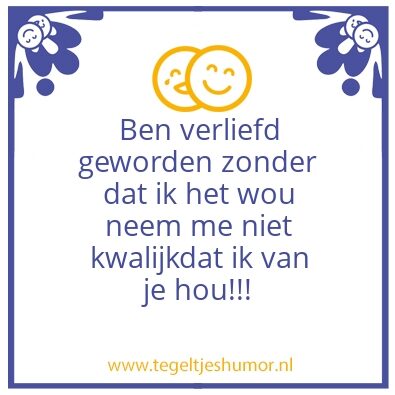 Tegeltje: verliefd
