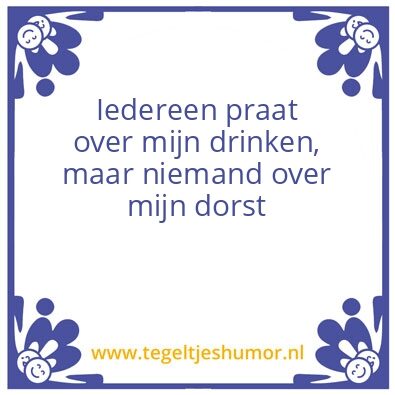 Tegeltje: Dorst