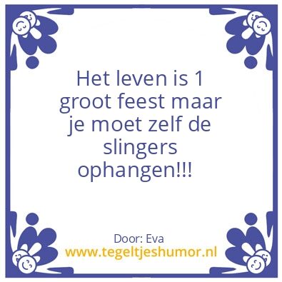 Tegeltje: Feest
