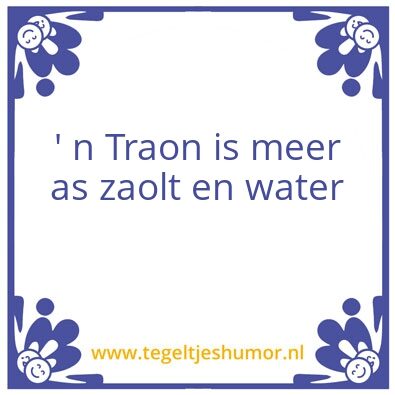 Tegeltje: Traon