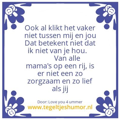 Tegeltje: Mama