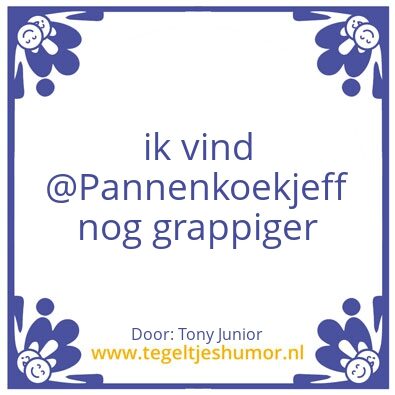 Tegeltje: Tony Junior