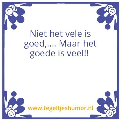 Tegeltje: Levenswijsheid