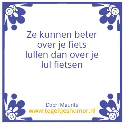 Tegeltje: Fiets