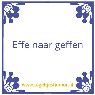 Tegeltje: Test