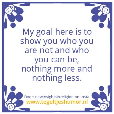 Tegeltje: My goal  ?