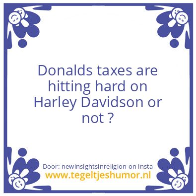 Tegeltje: Harley Davidson