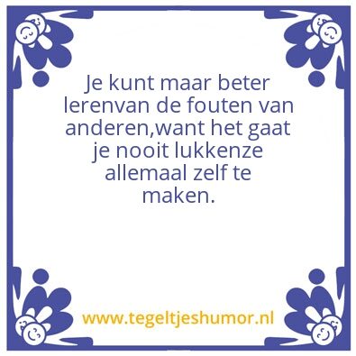 Tegeltje: Omdenken