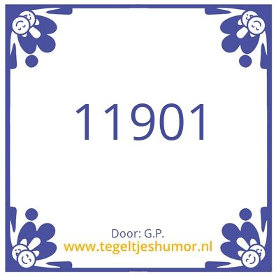 Tegeltje: 11901