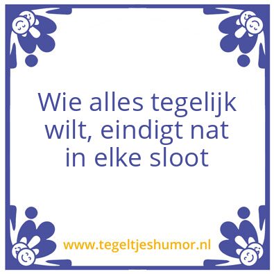 Tegeltje: In de sloot