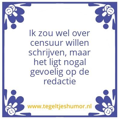 Tegeltje: Censuur