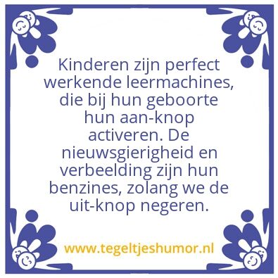 Tegeltje: Hoe kinderen leren