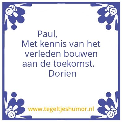 Tegeltje: toekomst