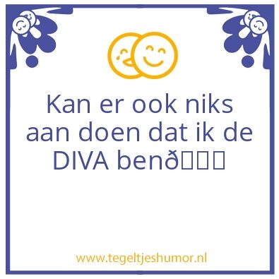 Tegeltje: Diva