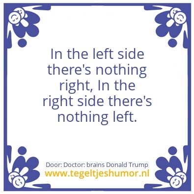 Tegeltje: Donald Trump