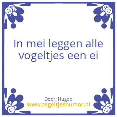 Tegeltje: Mei
