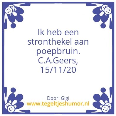 Tegeltje: Wijsheden