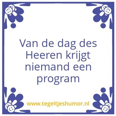 Tegeltje: Zondag