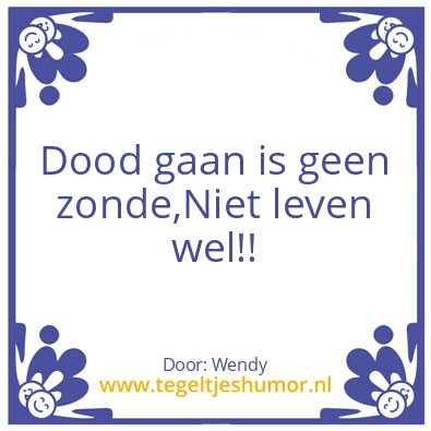 Tegeltje: ..