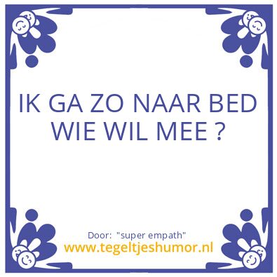 Tegeltje: “super empath”