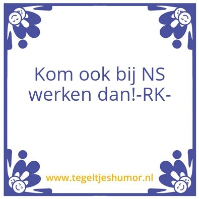Tegeltje: Ns