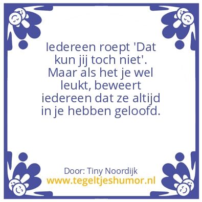 Tegeltje: Peptalk