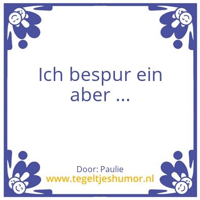 Tegeltje: Aber