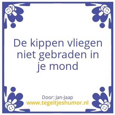 Tegeltje: Doorzettingsvermogen