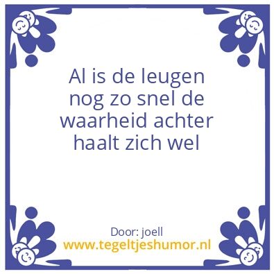 Tegeltje: sprewkwoord