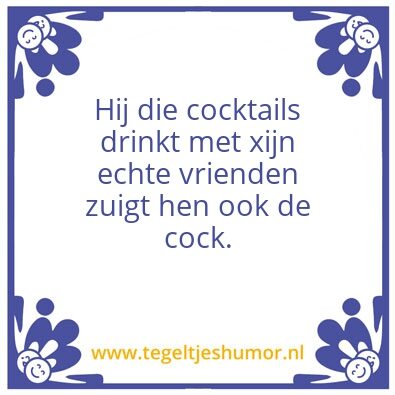 Tegeltje: Cocktails