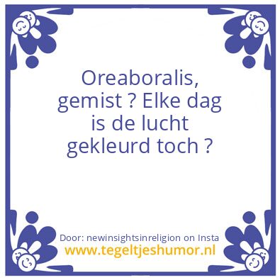 Tegeltje: Oreaboralis