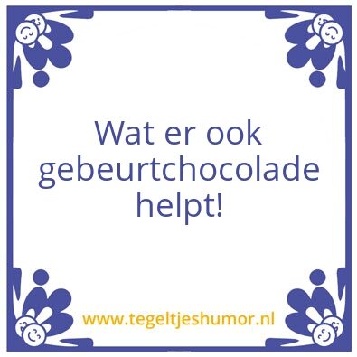 Tegeltje: Chocolade
