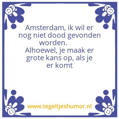 Tegeltje: Amsterdam de dood