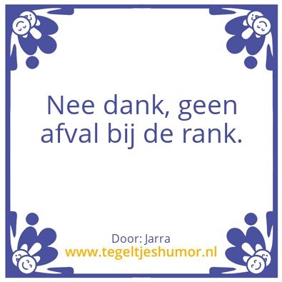 Tegeltje: Rank
