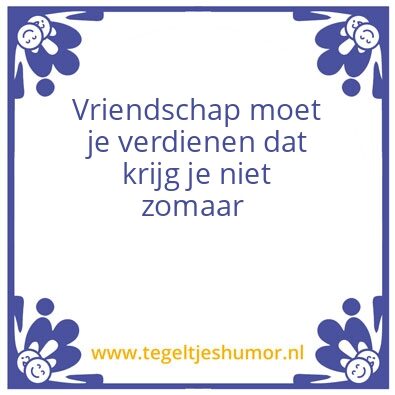 Tegeltje: Vriendschap