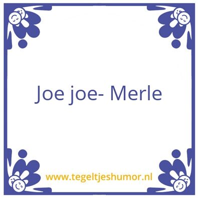 Tegeltje: Merle