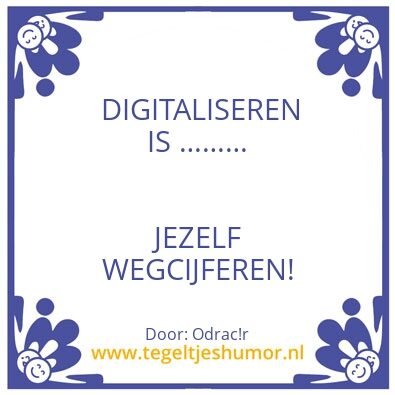 Tegeltje: Digitaliseren